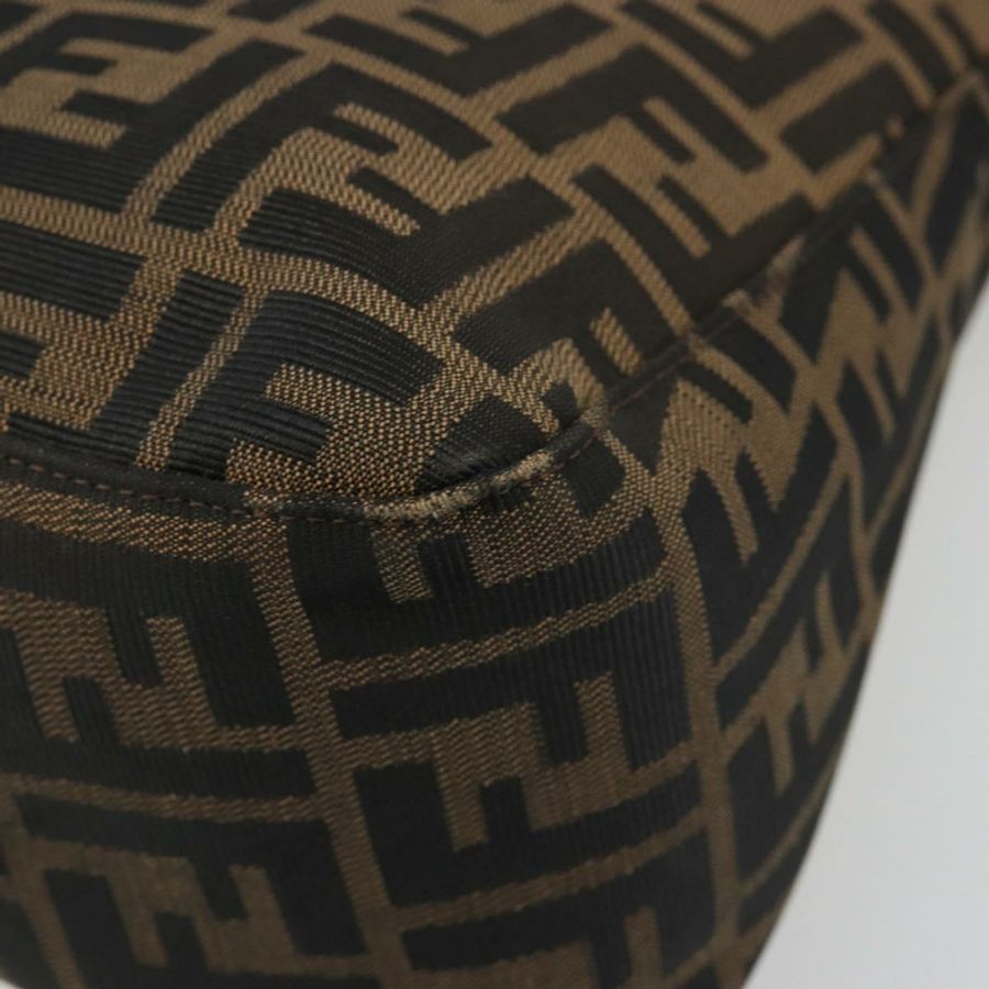 【日本直送】FENDI Zucca帆布Mamma Baguette單肩包 黑色棕色 正品 BA13529V-15