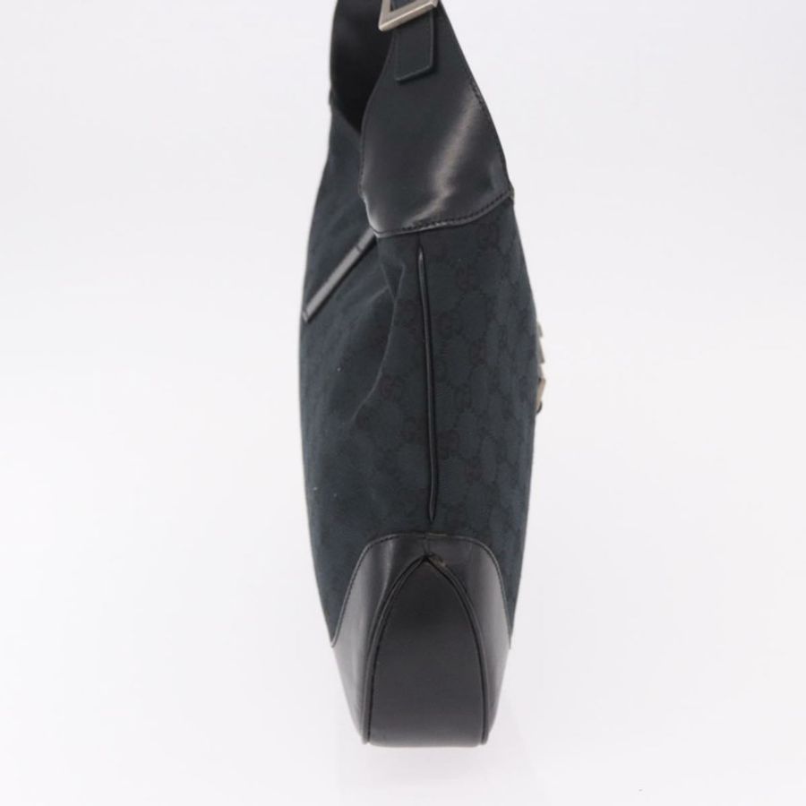 【日本直送】GUCCI GG帆布Jackie肩背包 黑色 銀色 001 3346 正品 189205A-3