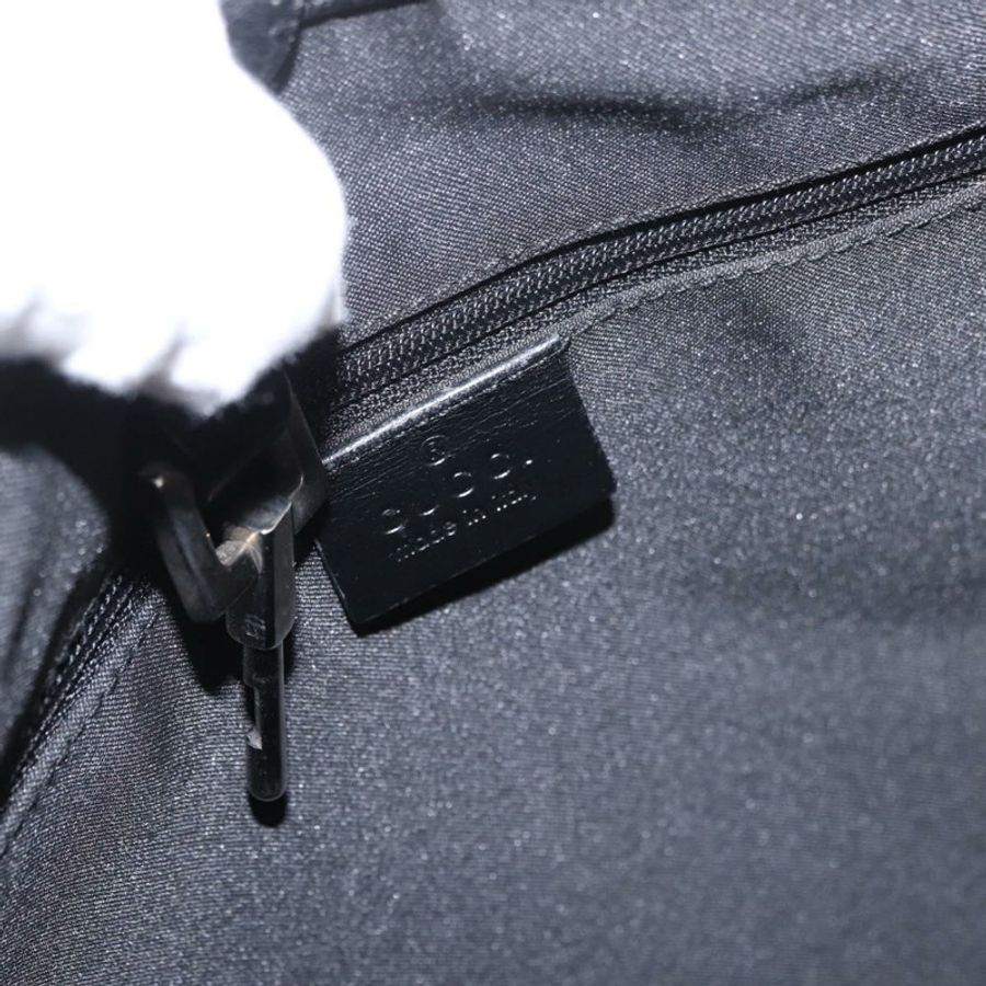 【日本直送】GUCCI GG帆布Jackie肩背包 黑色 銀色 001 3346 正品 189205A-16