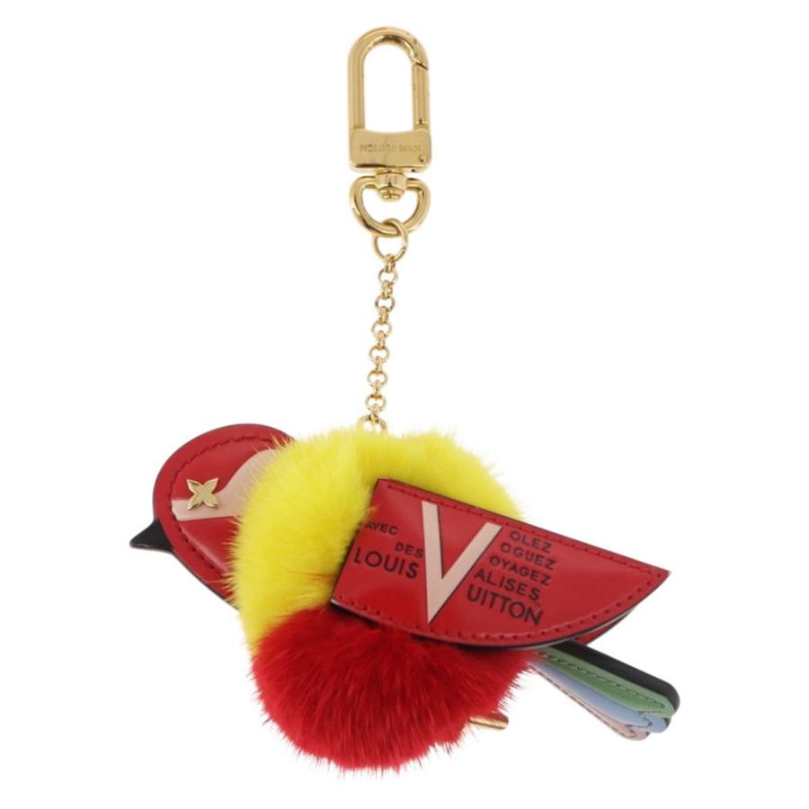 【日本直送】路易威登 Bijoux 旅行鳥吊飾毛絨紅色 M67390 LV 正品 189231M-12