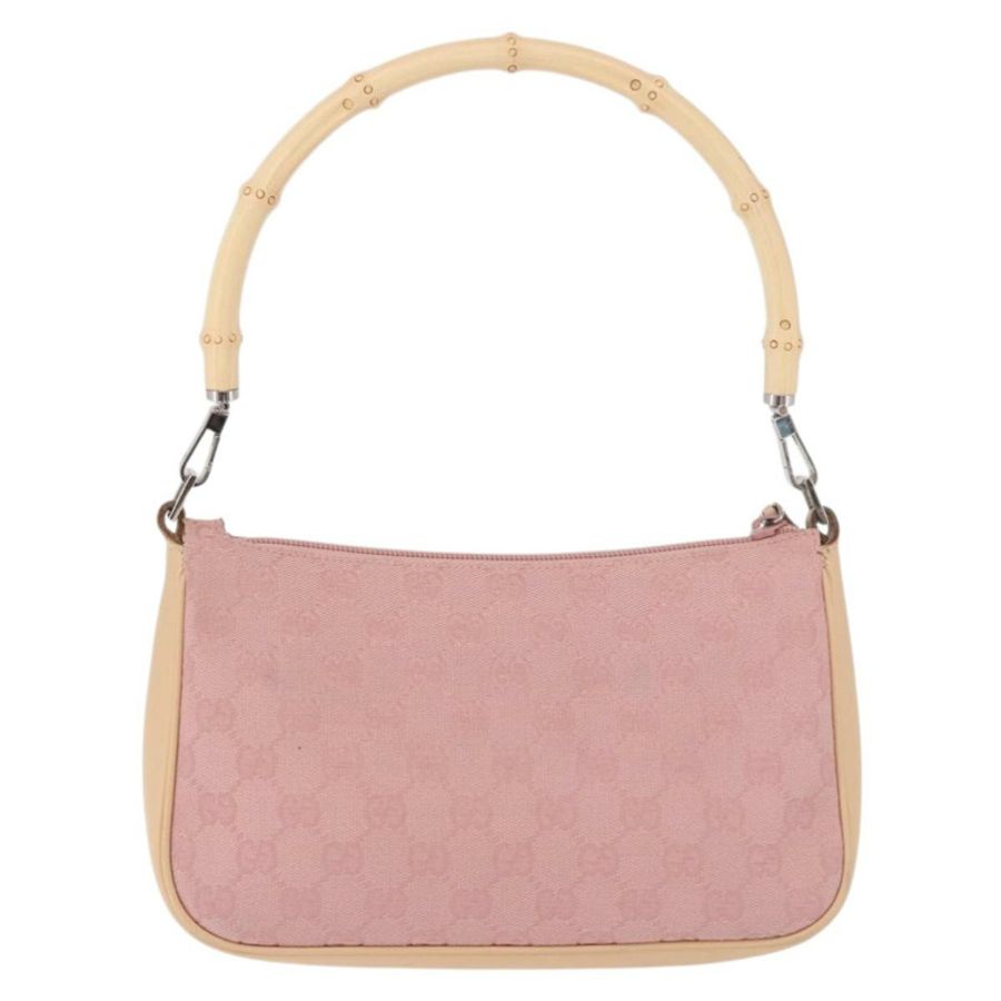 【日本直送】GUCCI 竹節 GG 帆布單肩包 粉金 001 3870 正品 189093V-1
