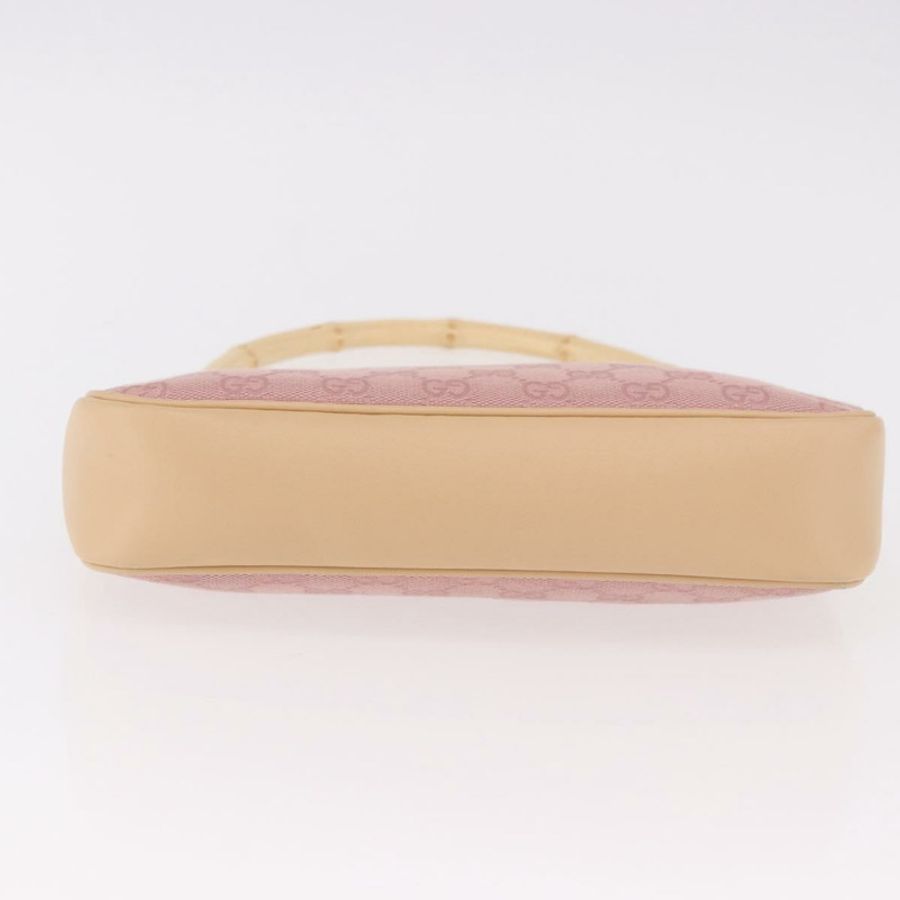 【日本直送】GUCCI 竹節 GG 帆布單肩包 粉金 001 3870 正品 189093V-4