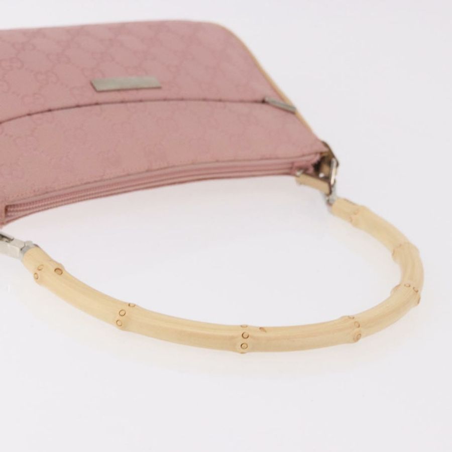 【日本直送】GUCCI 竹節 GG 帆布單肩包 粉金 001 3870 正品 189093V-6