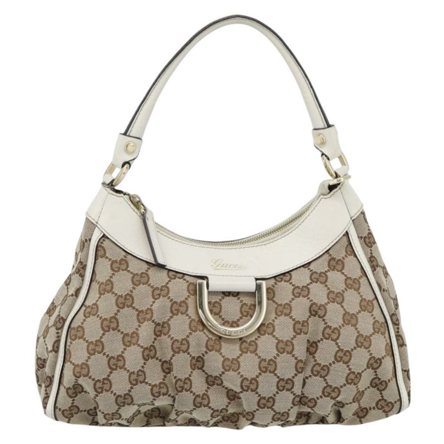 【日本直送】GUCCI GG帆布Abbey單肩包 米色/金色 190525 正品 189100A-12