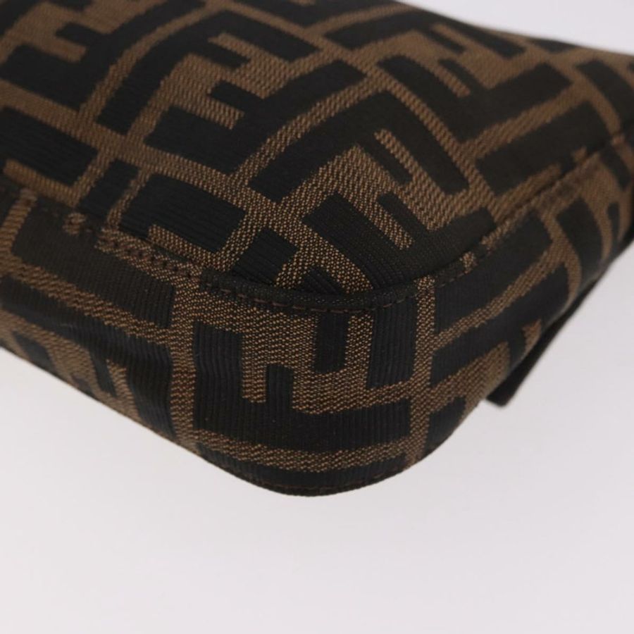 【日本直送】FENDI Zucca帆布Mamma Baguette單肩包 黑色棕色 正品 189064V-16