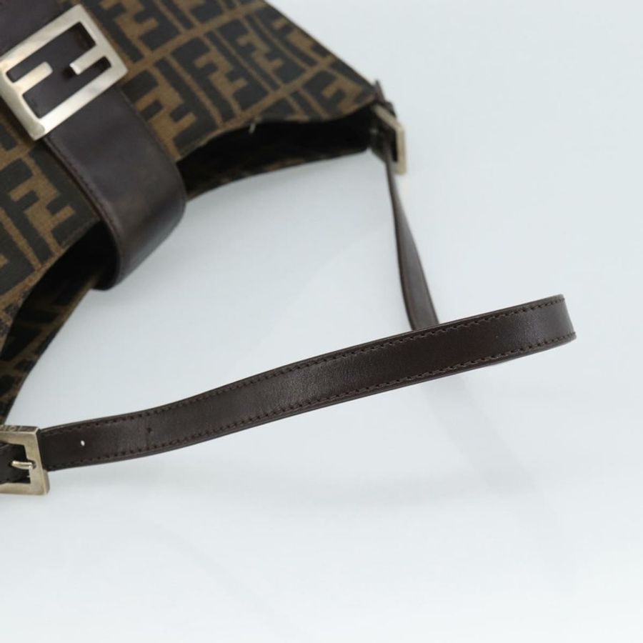 【日本直送】FENDI Zucca帆布Mamma Baguette單肩包 黑色棕色 正品 188964V-6