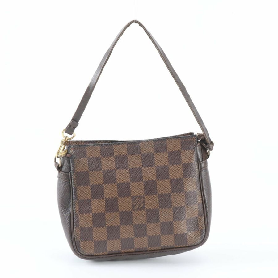 路易威登 Damier Trouse 化妝包手提包 N51982 皮革單肩包 棕色 女士-2