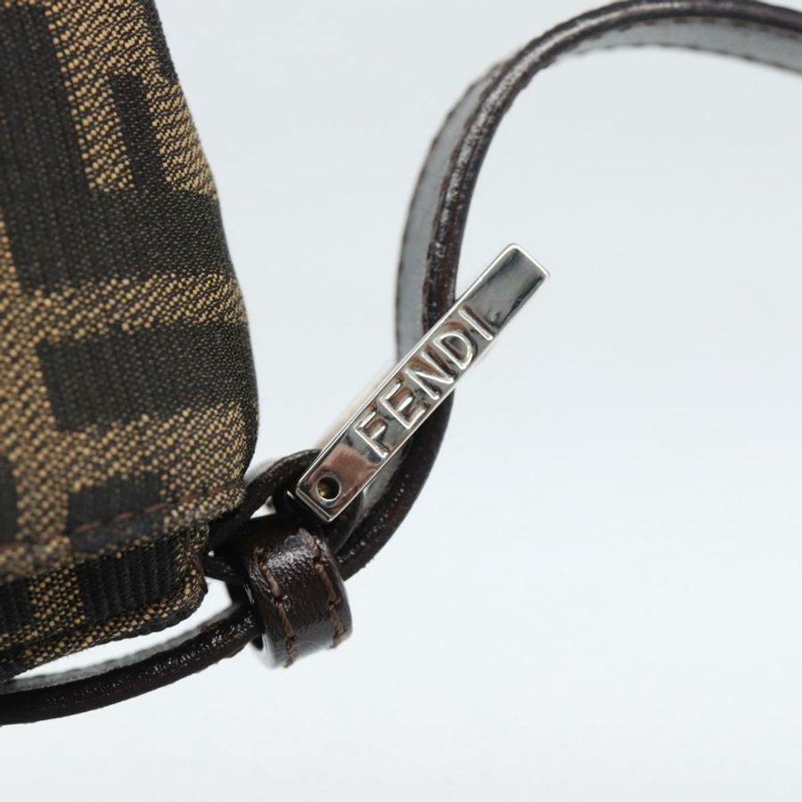 【日本直送】FENDI Zucca帆布Mamma Baguette單肩包 黑色棕色 正品 189109V-8