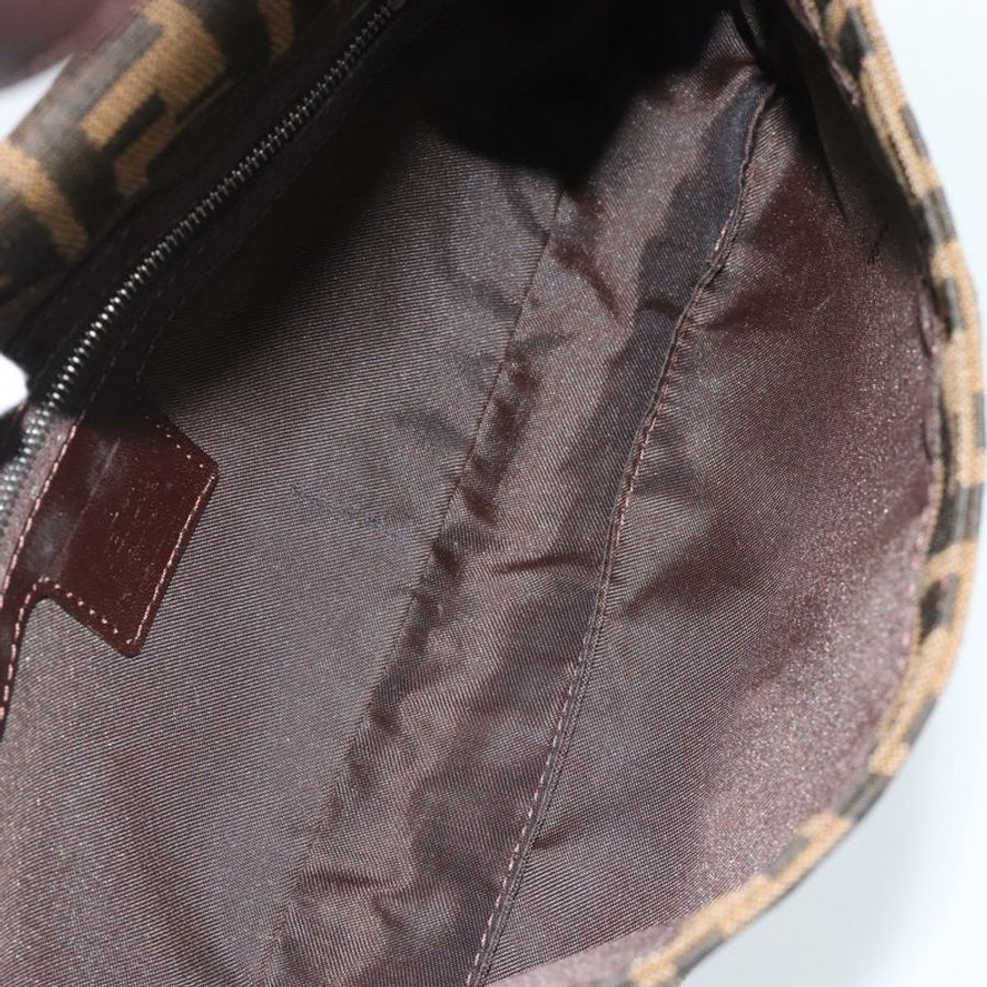 【日本直送】FENDI Zucca帆布Mamma Baguette單肩包 黑色棕色 正品 189109V-9