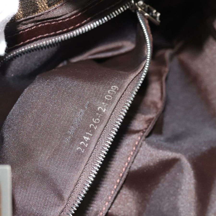 【日本直送】FENDI Zucca帆布Mamma Baguette單肩包 黑色棕色 正品 189109V-10