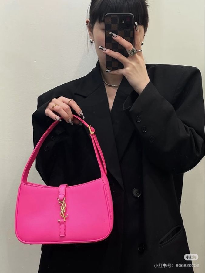 【威選精品】  ✨ YSL LE 5 À 7 粉金肩背腋下包 ✨-0