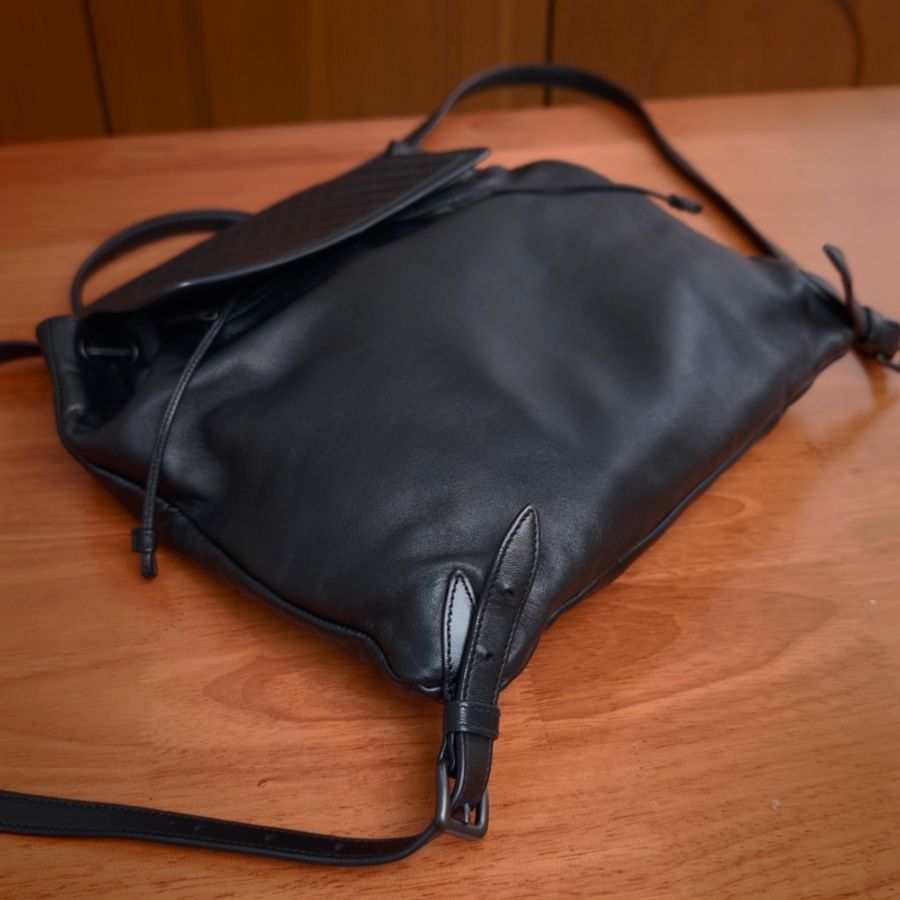 【威選精品】  ✨ Bottega Veneta 經典黑色編織後背包 ✨-3