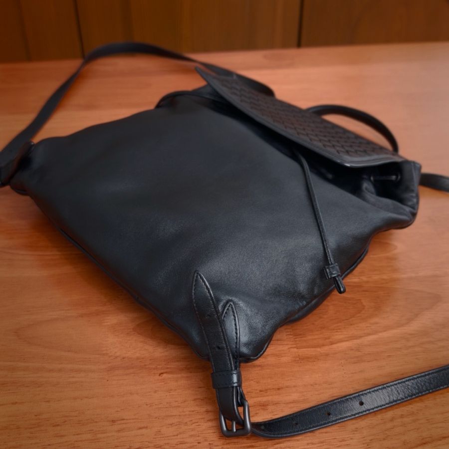 【威選精品】  ✨ Bottega Veneta 經典黑色編織後背包 ✨-4