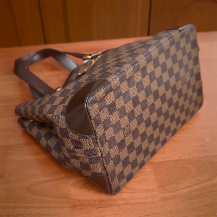 【威選精品】  🤎 Louis Vuitton Damier Ebene 經典棕棋盤格托特包-10