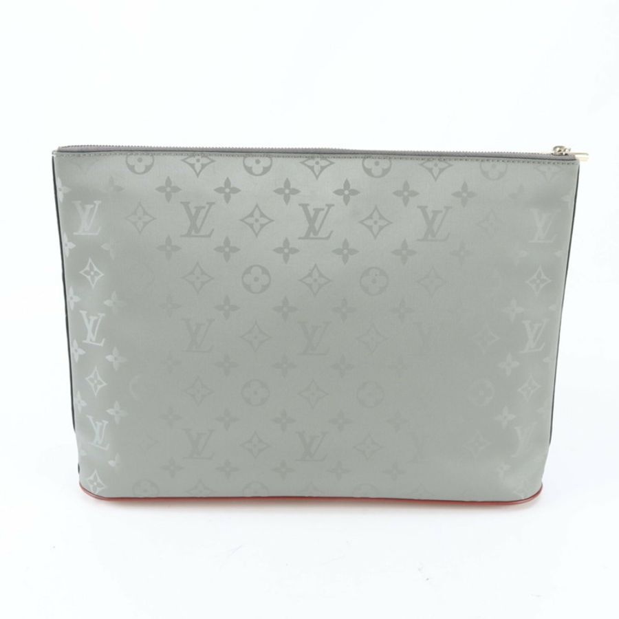 路易威登 Monogram Titanium Pochette Cosmos M63240 男士皮革尼龍手拿包，成色極佳-1
