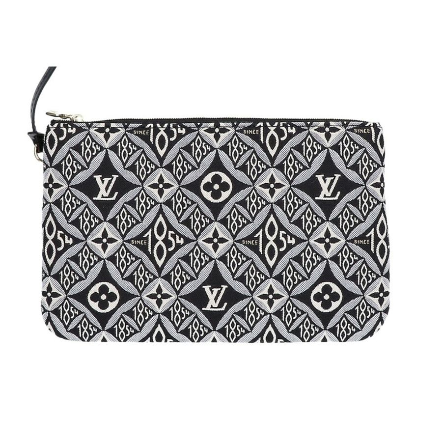 路易威登 M57230 Monogram Jacquard Since 1854 Neverfull MM 手提包 黑色 金色五金 女士-7