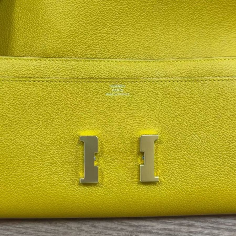 🌈Hermes💛Constance Wallet長銀包💛9D琥珀黄金扣🌟98新🌟Evercolor皮🌟有貼膜💛Constancewallet🌟constance🌟hermeswallet🌟愛馬仕🌟-3