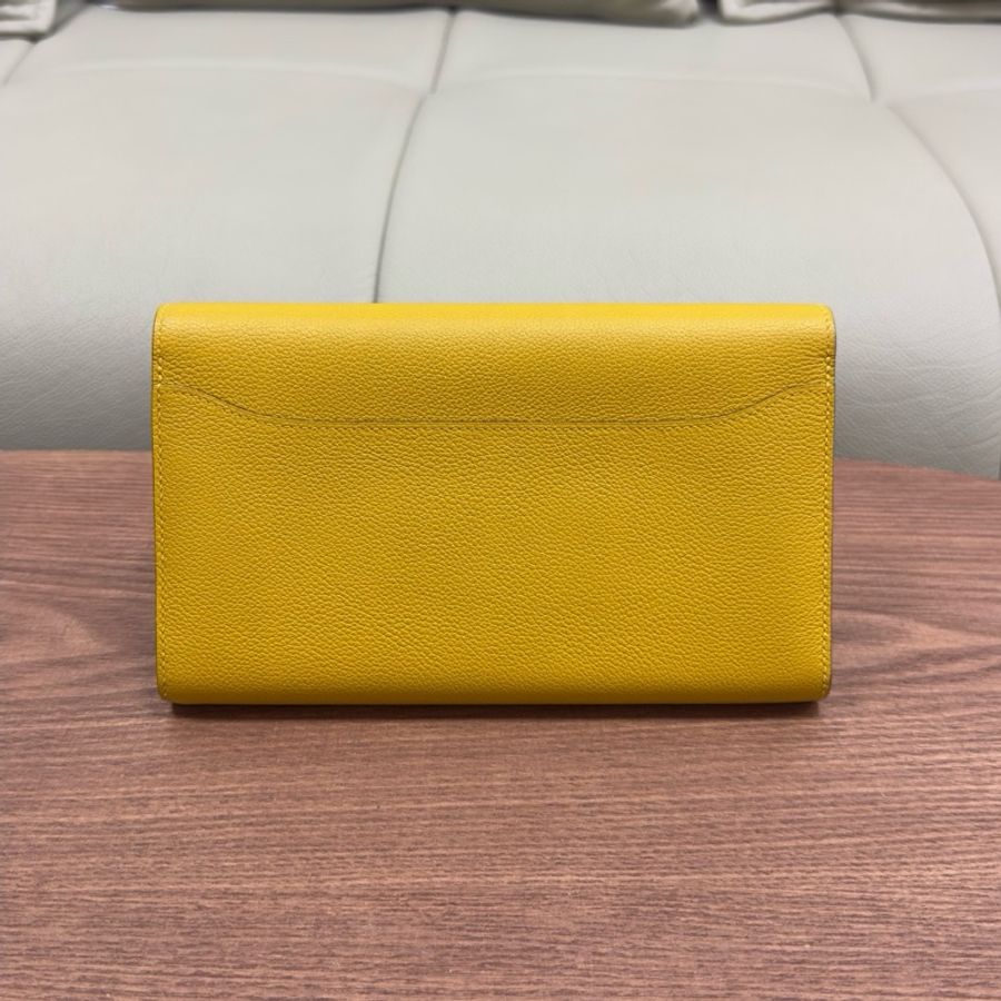 🌈Hermes💛Constance Wallet長銀包💛9D琥珀黄金扣🌟98新🌟Evercolor皮🌟有貼膜💛Constancewallet🌟constance🌟hermeswallet🌟愛馬仕🌟-9