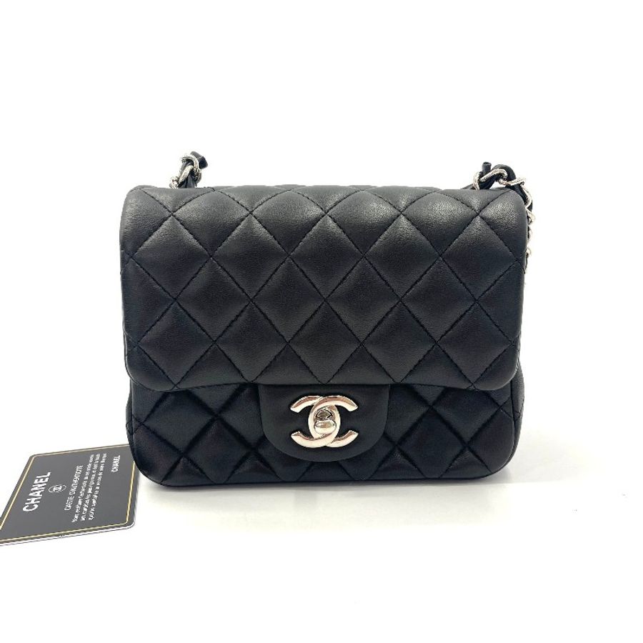 CHANEL CF系列 經典羊皮銀扣方胖子 鏈條包-1