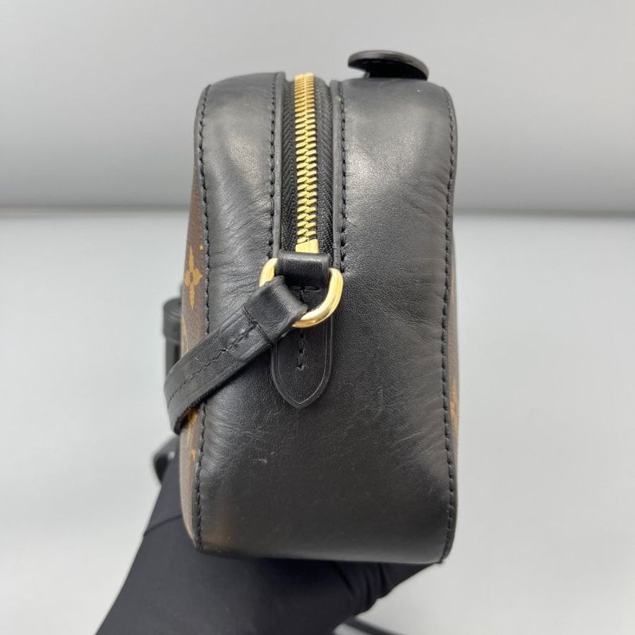 芯片款 路易威登/Louis Vuitton 流蘇相機包老花拼黑-3