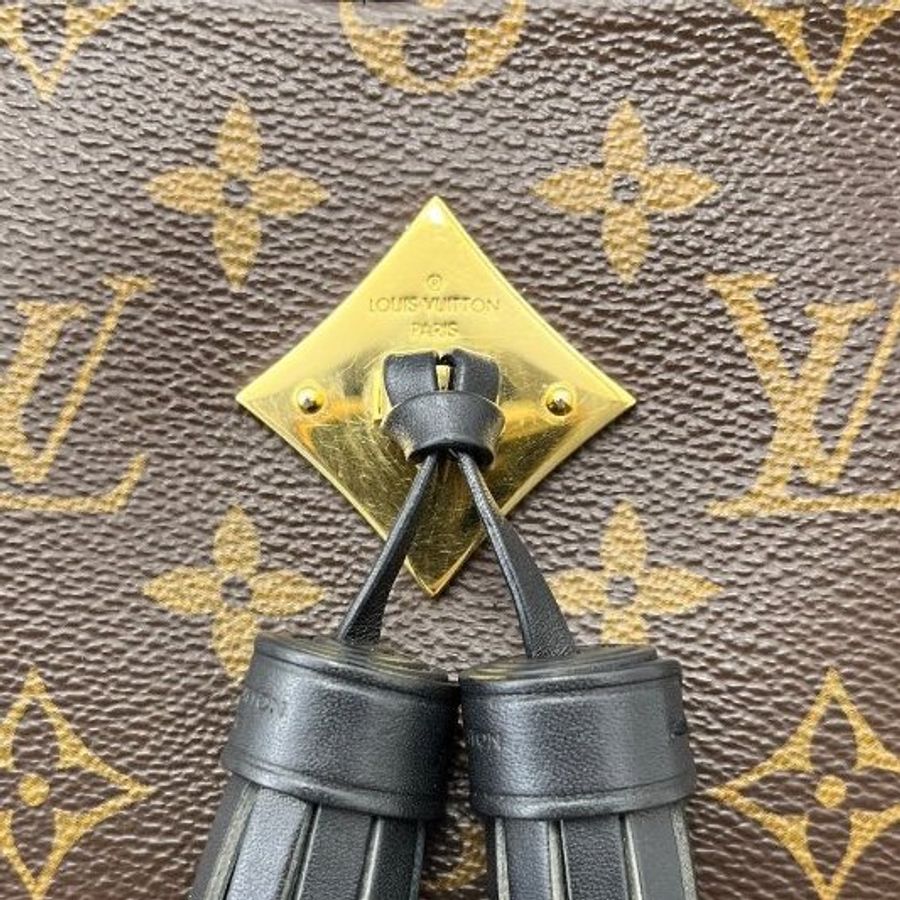 芯片款 路易威登/Louis Vuitton 流蘇相機包老花拼黑-9