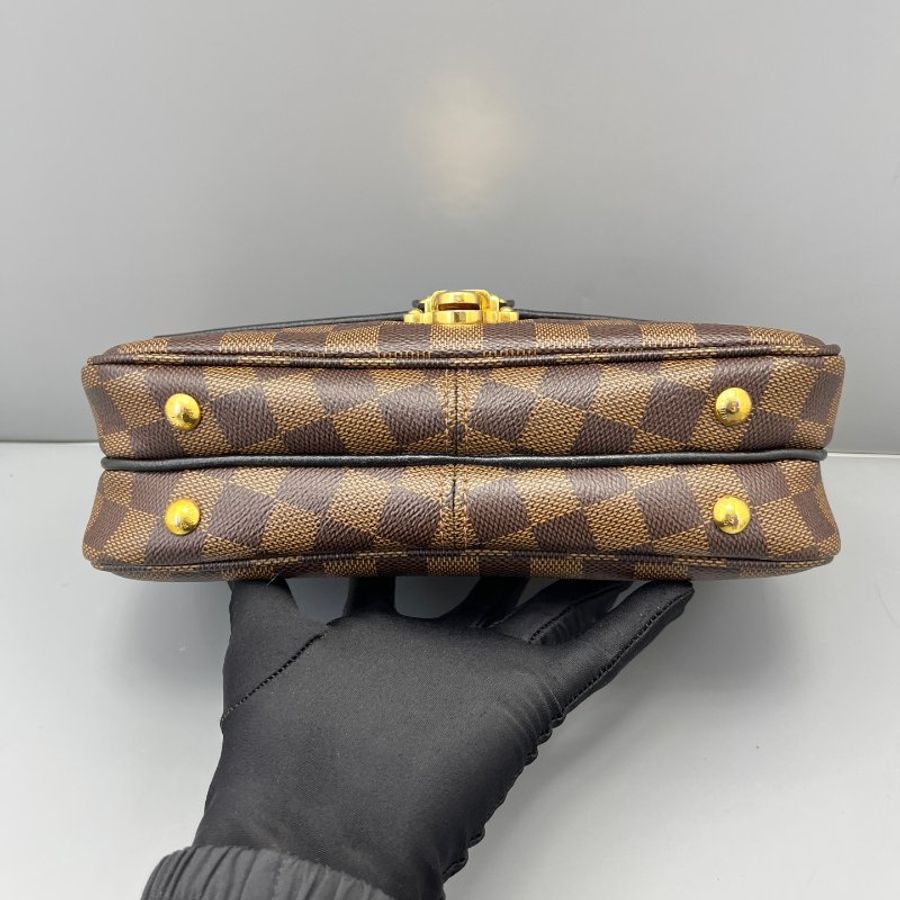 路易威登/Louis Vuitton Clapton棕棋盤拼黑 肩背包-3