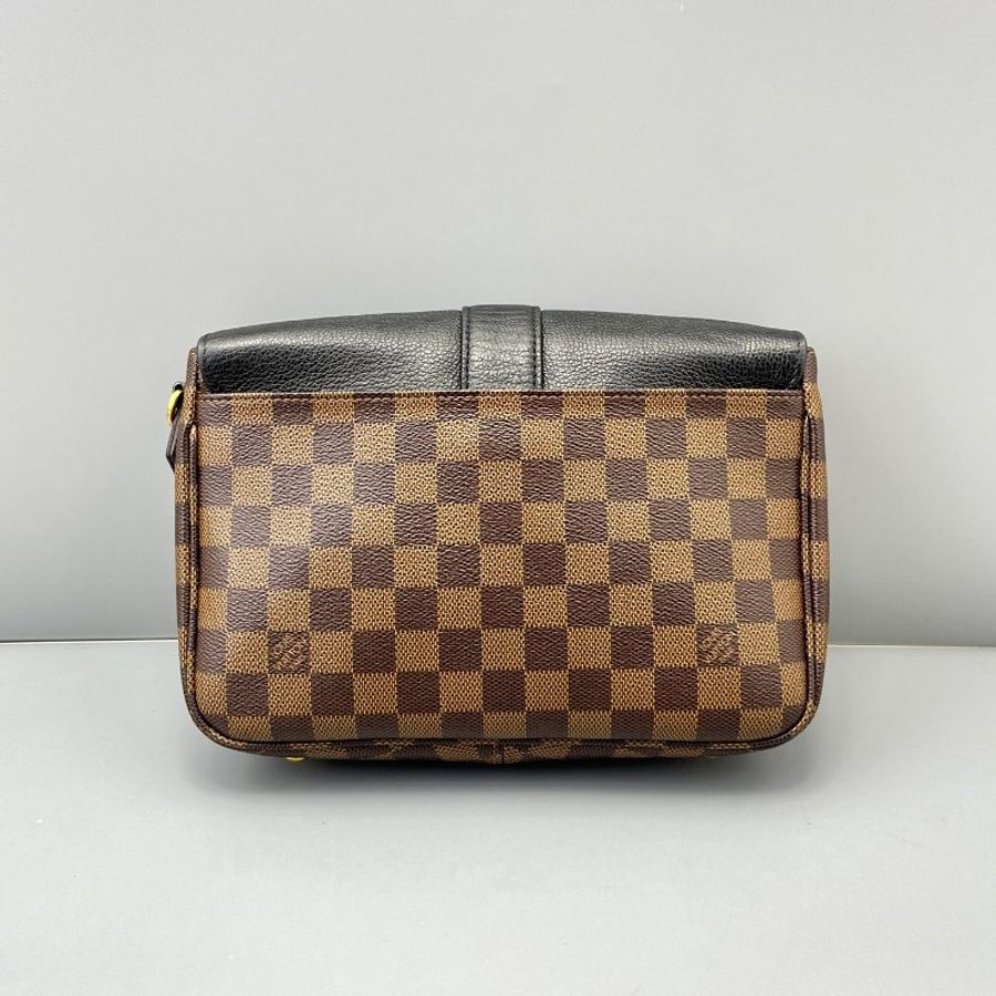 路易威登/Louis Vuitton Clapton棕棋盤拼黑 肩背包-6