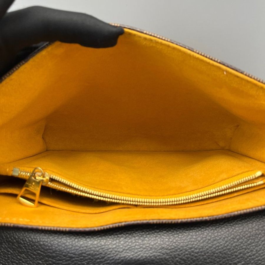 路易威登/Louis Vuitton Clapton棕棋盤拼黑 肩背包-8