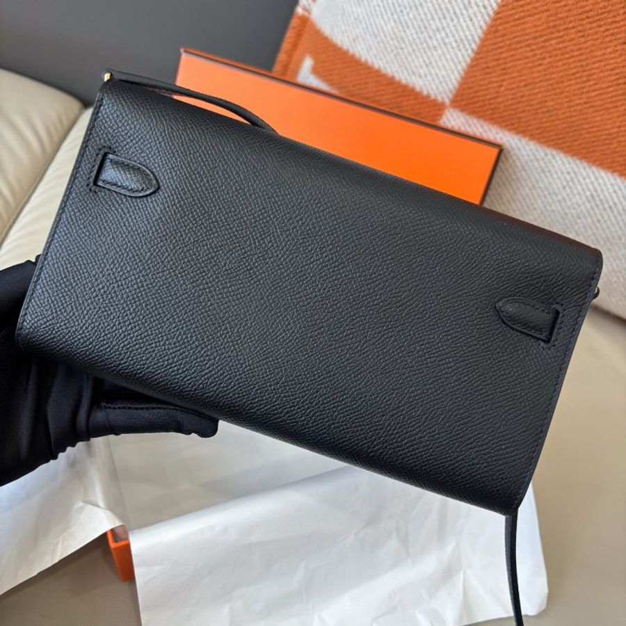 近新品 愛馬仕Hermes 黑金Kelly to go Epsom皮-1
