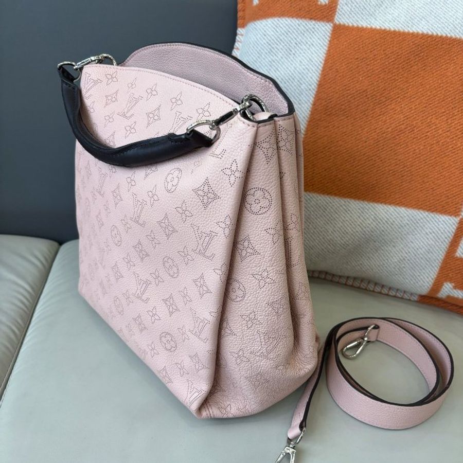 閒置新 路易威登/Louis Vuitton 櫻花粉全皮鏤空Babylone Chain月光女神-2