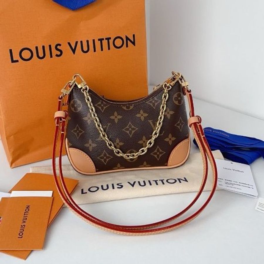 近新品 路易威登/Louis Vuitton Boulogne Nano老花黃牛角鏈條包 芯片款-0