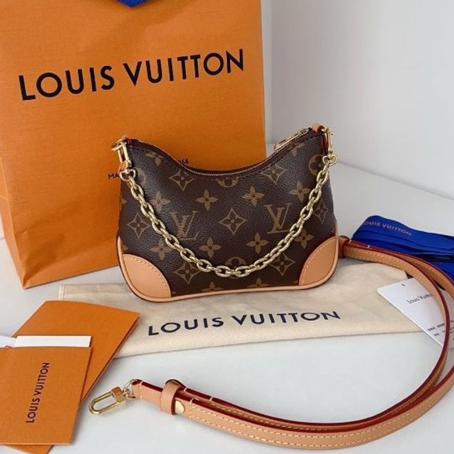 近新品 路易威登/Louis Vuitton Boulogne Nano老花黃牛角鏈條包 芯片款-6