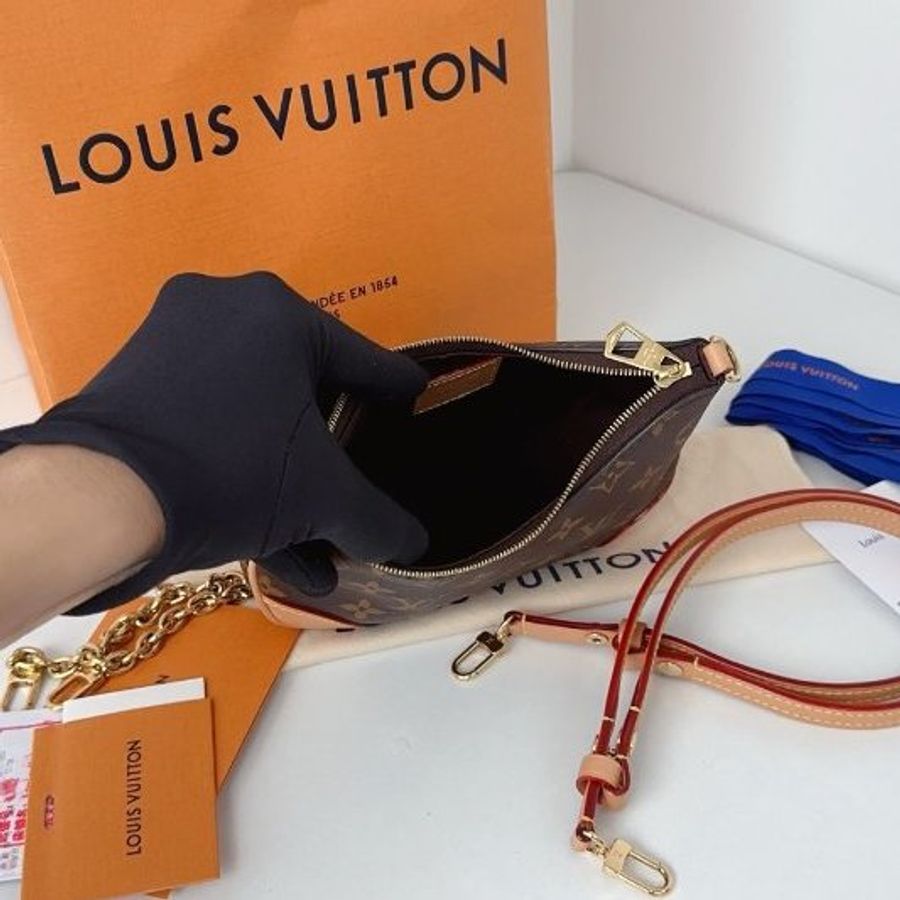 近新品 路易威登/Louis Vuitton Boulogne Nano老花黃牛角鏈條包 芯片款-8