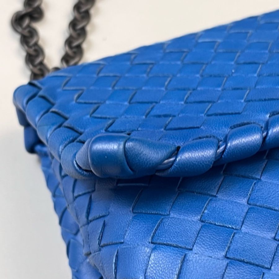 Bottega Veneta 葆蝶家奧林匹亞中號藍色 尺寸24*15*7。-12
