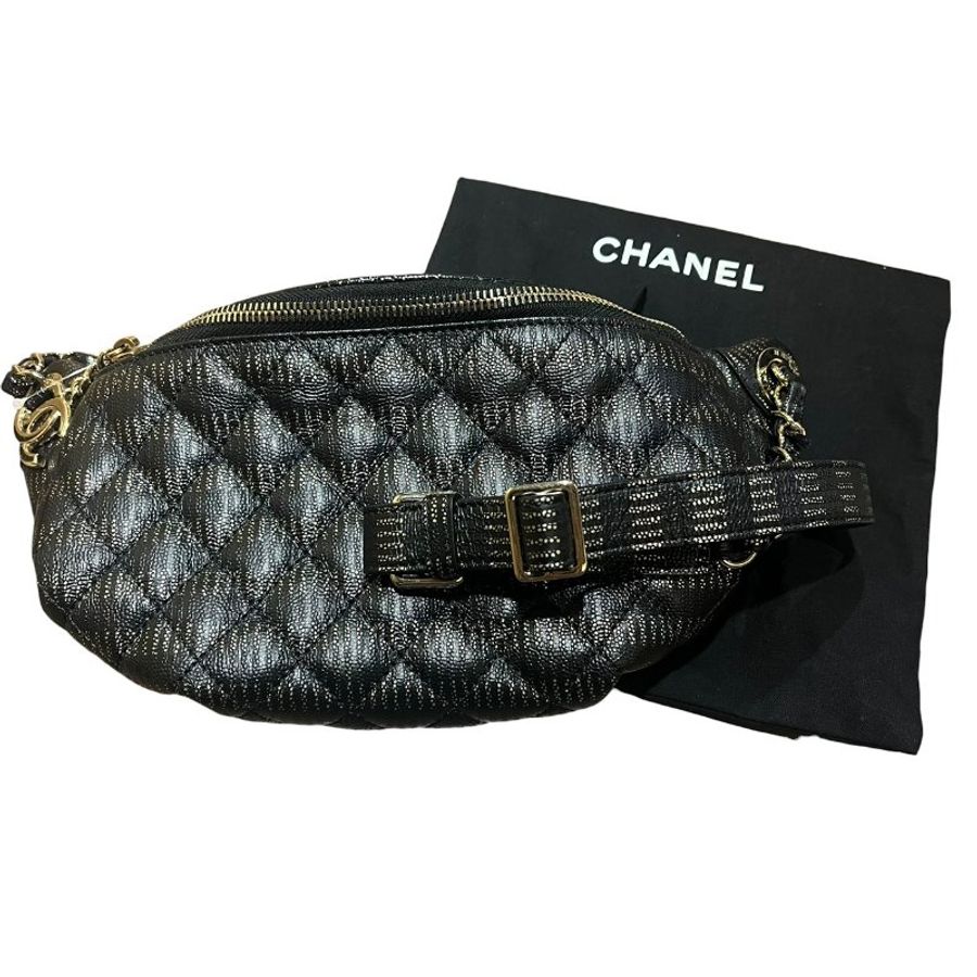 【美收精品】CHANEL黑色腰包 5-625-1