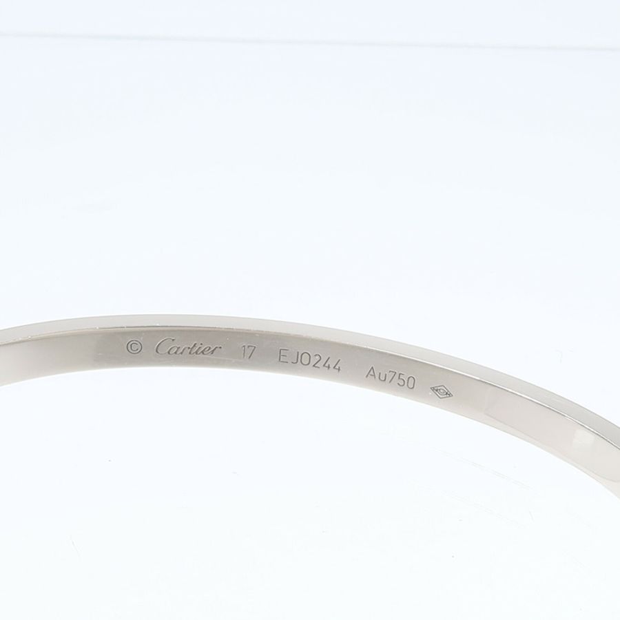 CARTIER 18K白金Love Bangle SM手鐲-4