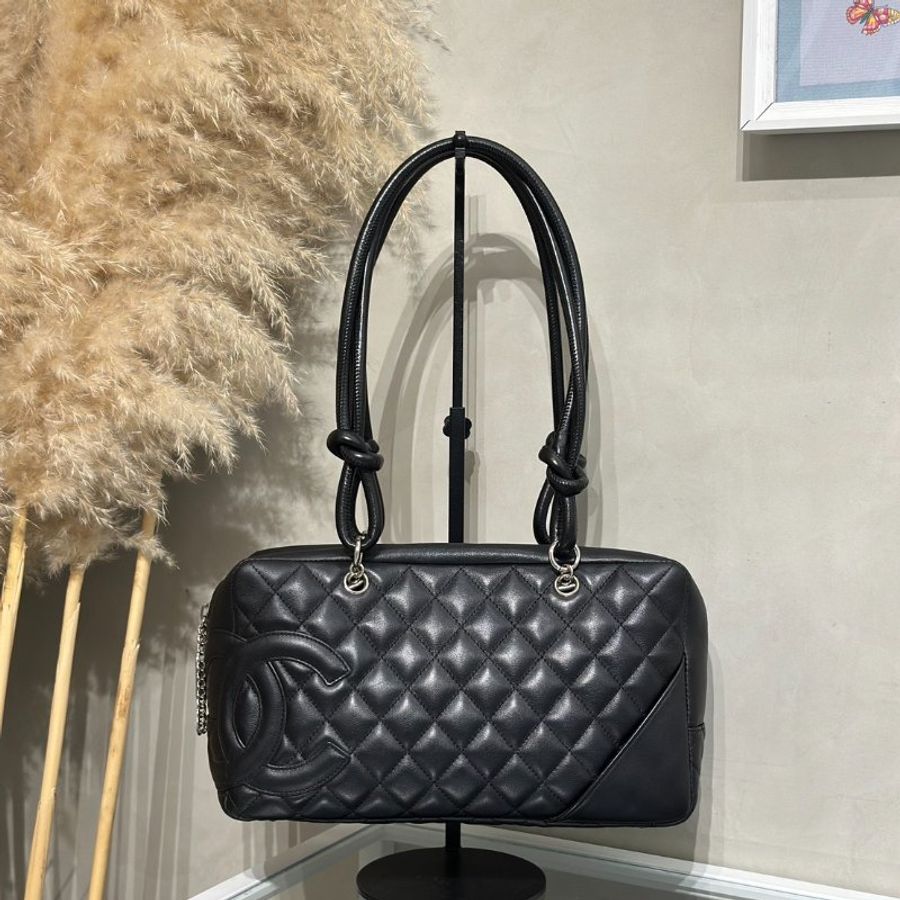 CHANEL 康朋保齡球包 - 黑8開-0