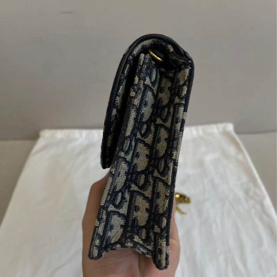 Dior 迪奧老花woc 大號 鏈條包 容量大 內里有拉鍊設計多位卡槽-4