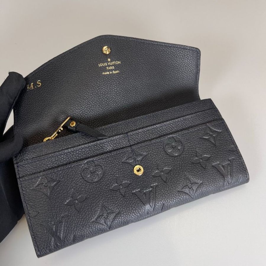 LV M60287 黑壓紋信封二合一長夾-4