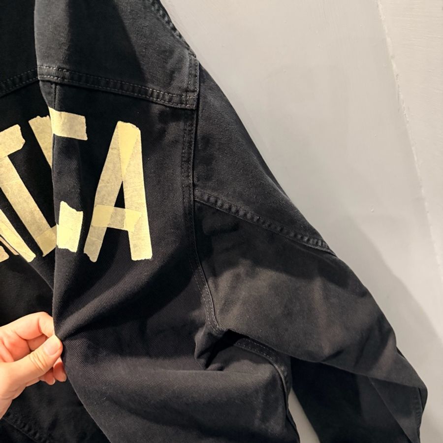 台灣專櫃 Balenciaga 巴黎世家 特殊款 膠帶 牛仔外套 L-14