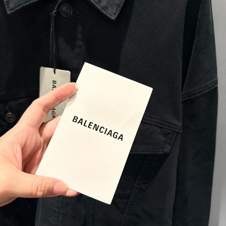 台灣專櫃 Balenciaga 巴黎世家 特殊款 膠帶 牛仔外套 L-26