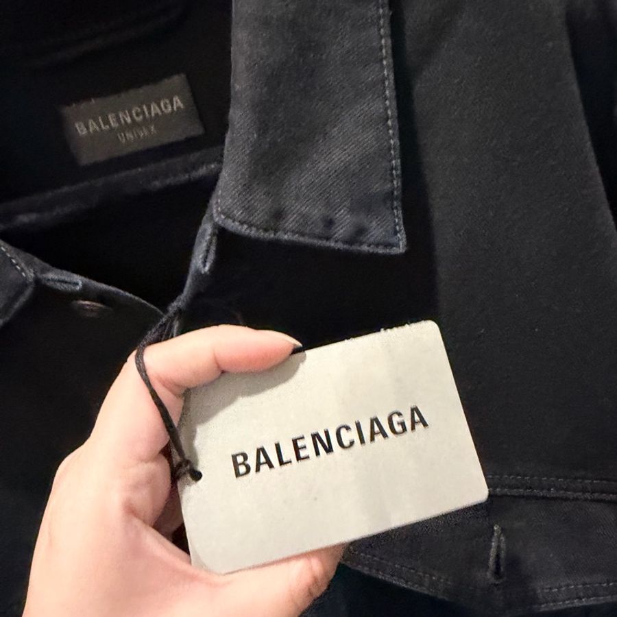 台灣專櫃 Balenciaga 巴黎世家 特殊款 膠帶 牛仔外套 L-31
