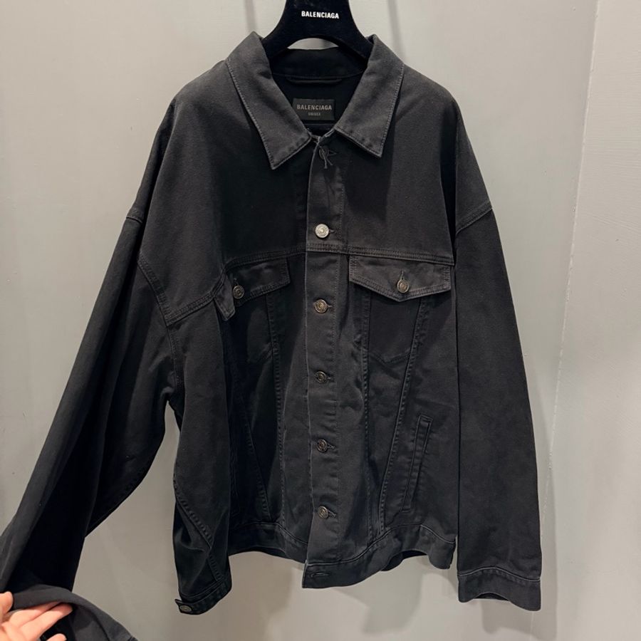台灣專櫃 Balenciaga 巴黎世家 特殊款 膠帶 牛仔外套 L-2