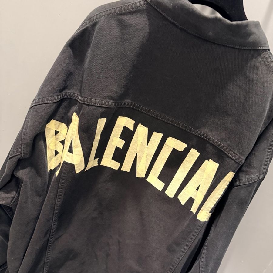 台灣專櫃 Balenciaga 巴黎世家 特殊款 膠帶 牛仔外套 L-5