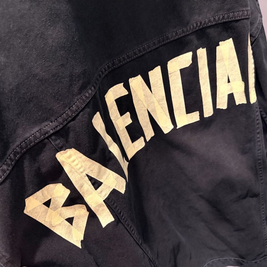 台灣專櫃 Balenciaga 巴黎世家 特殊款 膠帶 牛仔外套 L-6