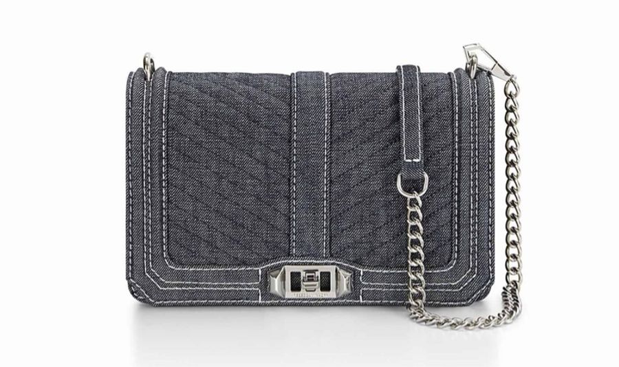 Rebecca Minkoff Denim 丹寧 牛仔 斜背包 肩背包 鍊條包-0