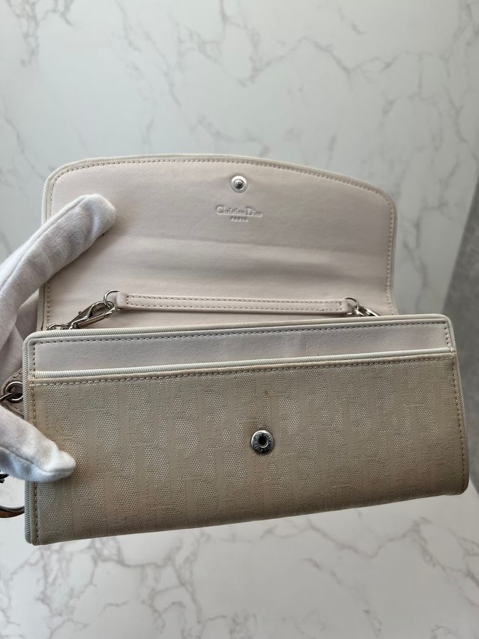 香緹國際精品 Dior 帆布 鏈帶 長夾 (附短鍊) 1115-8