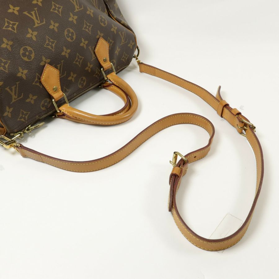 LOUIS VUITTON Monogram Speedy Bandouliere 30手挽肩背兩用袋-11