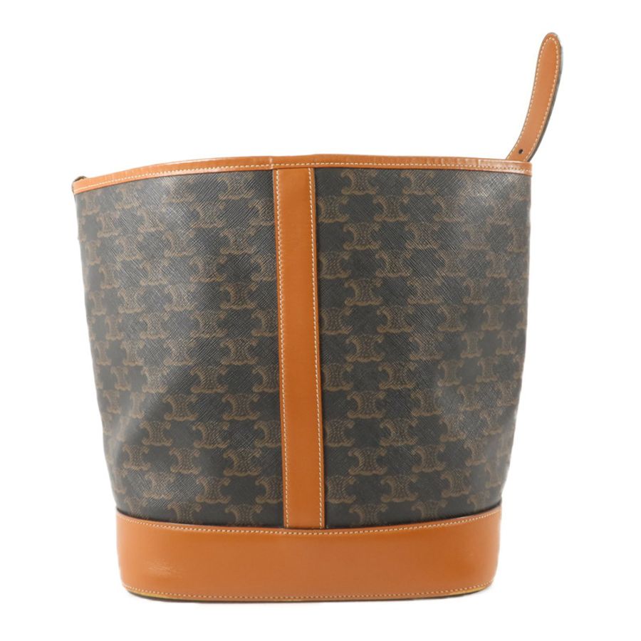 CELINE 塗層帆布Triomphe Bucket Medium肩背袋-1