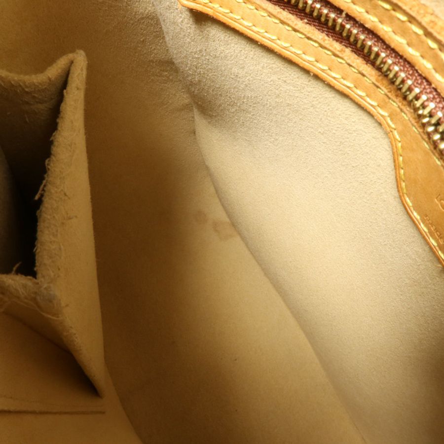 LOUIS VUITTON Monogram Looping MM金扣肩背袋棕色-18